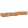 vidaXL Jardini&egrave;re sur&eacute;lev&eacute;e Marron Clair 400 x 80 x 45 cm