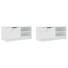 vidaXL Meubles TV 2 pcs Blanc brillant 80x35x36,5 cm Bois d'ingénierie