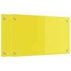 vidaXL Protection de cuisine 2 pcs Jaune 70 x 40 cm verre trempé