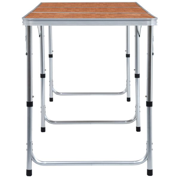 vidaXL Table pliable de camping Aluminium 180x60 cm
