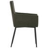 vidaXL Chaises &agrave; manger avec accoudoirs lot de 2 marron tissu