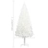 vidaXL Arbre de No&euml;l artificiel pr&eacute;-&eacute;clair&eacute; et boules blanc 150 cm