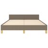 vidaXL Cadre de lit sans matelas taupe 140x200 cm tissu