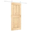 vidaXL Porte coulissante Naturel et Blanc 85 x 210 cm