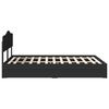 vidaXL Lit de Rangement Noir 150 x 200 cm Bois d'ing&eacute;nierie