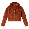 Veste pour enfants velours c&ocirc;tel&eacute; cognac 116