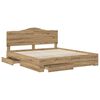 vidaXL Cadre de lit Ch&ecirc;ne artisanal 180 x 200 cm Bois d'ing&eacute;nierie