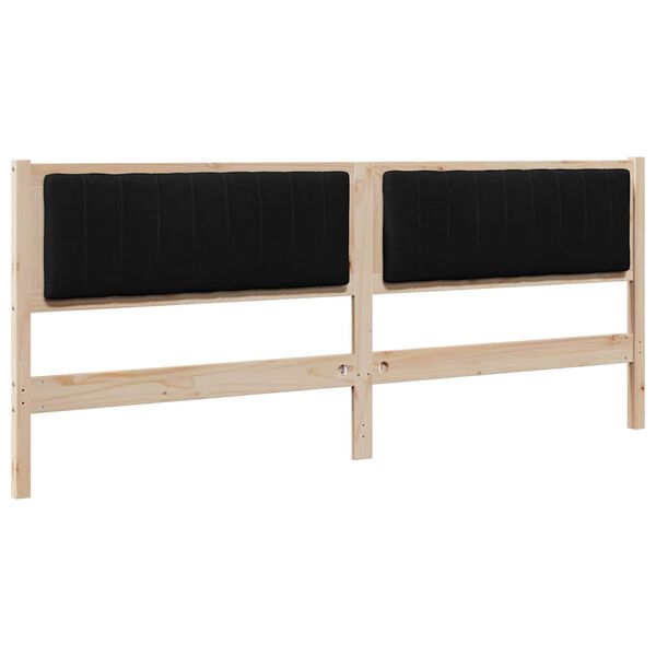 vidaXL T&ecirc;te de lit capitonn&eacute;e Marron 200 cm Pin massif