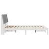 vidaXL Cadre de lit avec t&ecirc;te de lit Blanc 135 x 190 cm Pin massif