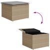 vidaXL Ensemble de canap&eacute; de jardin 7 pcs Beige Poly rotin