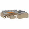 vidaXL Ensemble de canap&eacute; de jardin 13 pc Beige et Gris clair