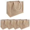 vidaXL Sacs en jute 5 pcs Naturel 26 x 22 x 14 cm 100 % jute Tossa