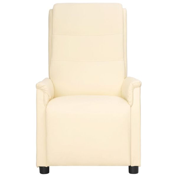 vidaXL Fauteuil de massage Cr&egrave;me Similicuir