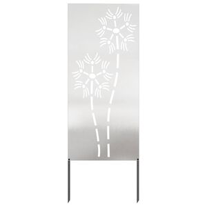 vidaXL &Eacute;cran de confidentialit&eacute; de jardin Fretwork Argent&eacute; 50 x 140 cm