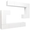 vidaXL Ensemble de meubles TV 8 pcs Blanc Bois d'ingénierie