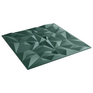 vidaXL Panneaux muraux 24 pcs Vert Am&eacute;thyste 50 x 50 cm Mousse XPS