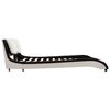 vidaXL Cadre de lit sans matelas noir et blanc similicuir 180x200 cm