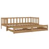 vidaXL Lit coulissant 2x(90x200) cm Marron miel Bois de pin massif