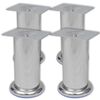 vidaXL Pieds ronds de canap&eacute; 8 pcs Chrome 120 mm