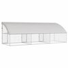 vidaXL Kennel pour Chiens 3 pcs Argent&eacute; 6 x 2 x 2 m Acier