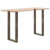 vidaXL Pieds de table de bar en forme de U, 2 pi&egrave;ces, acier naturel, 40 x (100-101) cm