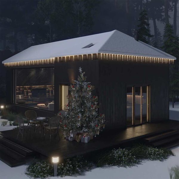 vidaXL Guirlande lumineuse &agrave; gla&ccedil;ons de No&euml;l 40 pcs Blanc Acrylique