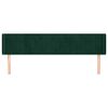 vidaXL T&ecirc;te de lit avec oreilles Vert fonc&eacute; 183x16x78/88 cm Velours