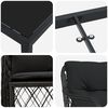vidaXL Ensemble de salle &agrave; manger pour jardin 9 pcs Noir Poly rotin