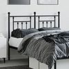 vidaXL T&ecirc;te de lit de remplacement m&eacute;tal noir 120 cm