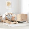 vidaXL Cadre de lit sans matelas 75x190 cm bois de pin massif