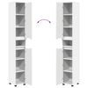 vidaXL Ensemble de mobilier de salle de bain avec tiroir 4 pcs Blanc
