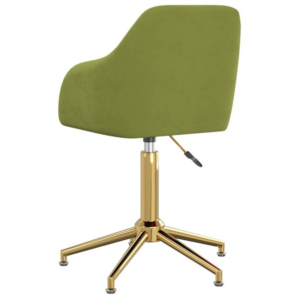 vidaXL Chaises pivotantes &agrave; manger lot de 6 vert clair velours
