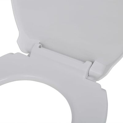 vidaXL Abattant WC à fermeture en douceur Blanc Ovale