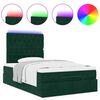 vidaXL Cadre de lit ottoman avec matelas vert fonc&eacute; 120x200 cm velours
