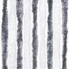 vidaXL Moustiquaire Gris et blanc 56x200 cm Chenille
