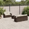 vidaXL Salon de jardin avec coussins 6 pcs marron r&eacute;sine tress&eacute;e