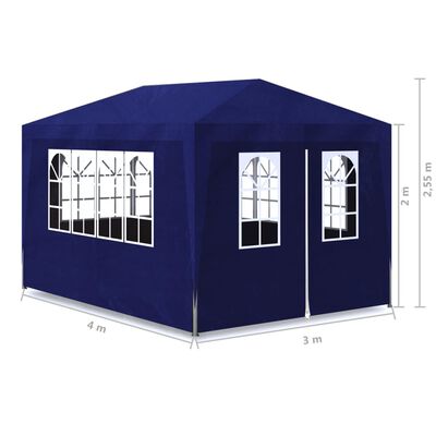 vidaXL Tente de réception 3 x 4 m Bleu
