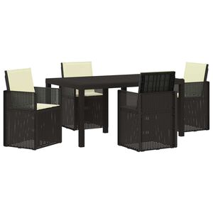 vidaXL Ensemble de salle &agrave; manger pour jardin 5 pc Anthracite et cr&egrave;me