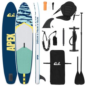 vidaXL Planche de SUP avec si&egrave;ge 2-en-1 APEX 305 x 76 x 15 cm