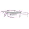vidaXL Cadre de lit sans matelas gris 160x200 cm bois massif