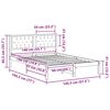 vidaXL Cadre de lit avec t&ecirc;te de lit Taupe 140 x 190 cm Pin massif