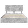 vidaXL Lit de Rangement Gris b&eacute;ton 140 x 190 cm Bois d'ing&eacute;nierie