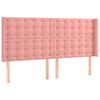 vidaXL Sommier &agrave; lattes de lit matelas et LED Rose 200x200 cm Velours