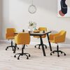 vidaXL Chaises &agrave; manger pivotantes lot de 4 Jaune Velours