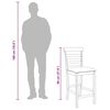 vidaXL Tabourets de bar avec coussins 2pcs naturel bois massif d'hévéa
