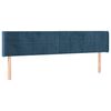 vidaXL T&ecirc;te de lit &agrave; LED Bleu fonc&eacute; 183x16x78/88 cm Velours
