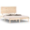 vidaXL Cadre de lit sans matelas 135x190 cm bois massif