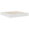 vidaXL Lit de Rangement Blanc 200 x 200 cm Bois d'ing&eacute;nierie