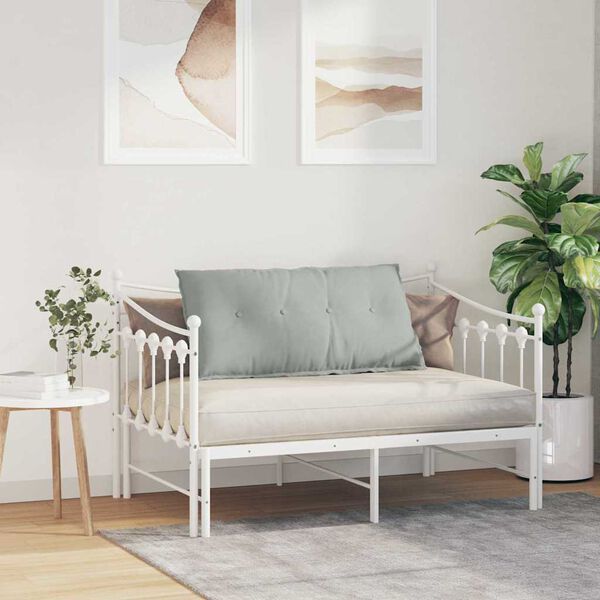 vidaXL Coussin de Dos Gris clair 100 x 50 cm Tissu en velours c&ocirc;tel&eacute;