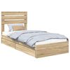 vidaXL Lit de Rangement Ch&ecirc;ne Sonoma 75 x 190 cm Bois d'ing&eacute;nierie